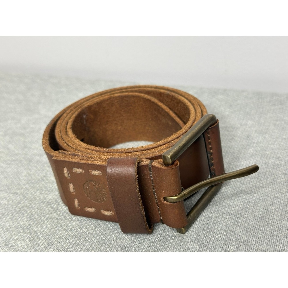 New Timberland Leather Belt Men's 34W Brown
